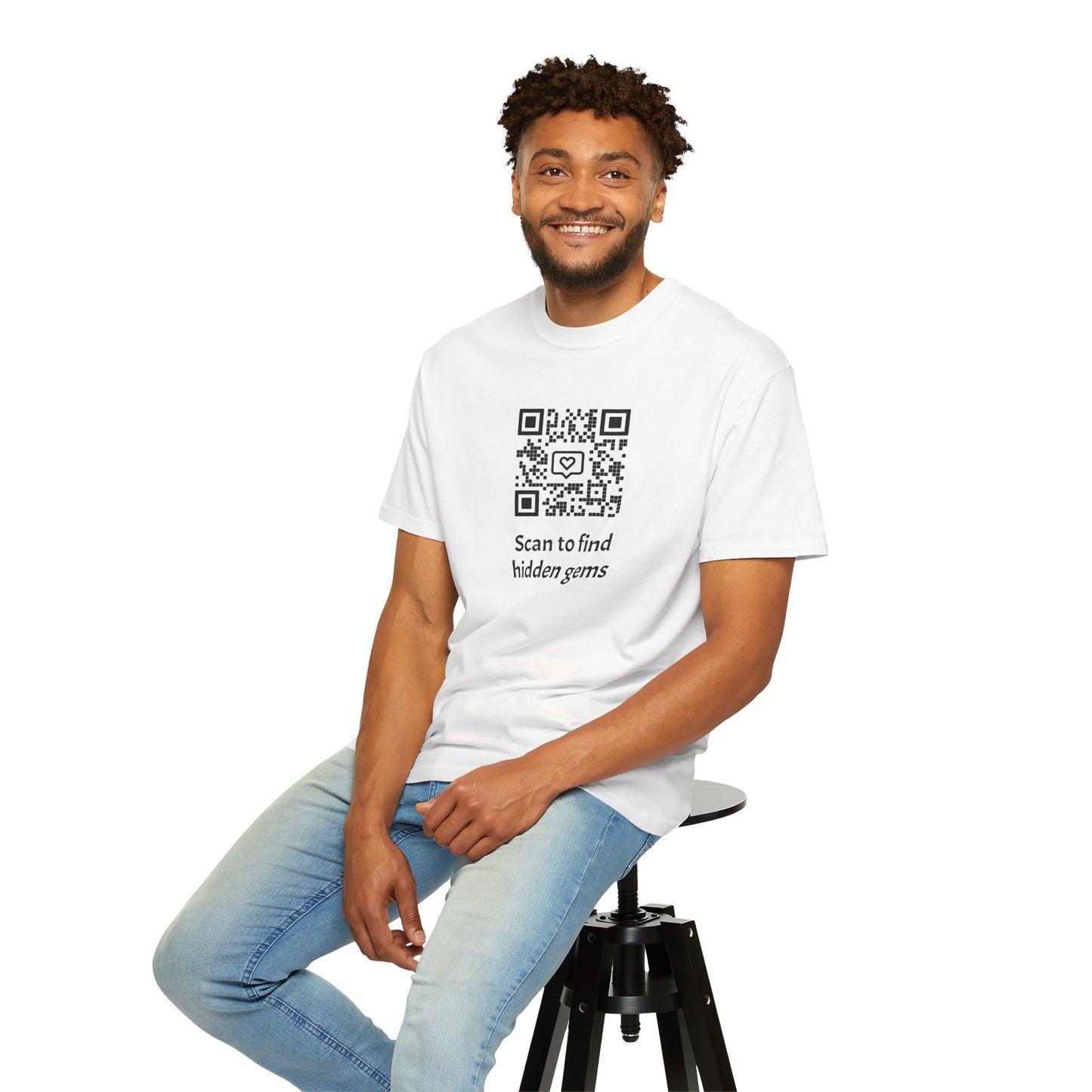 QR Code Unisex Softstyle T-Shirt - Show your social link