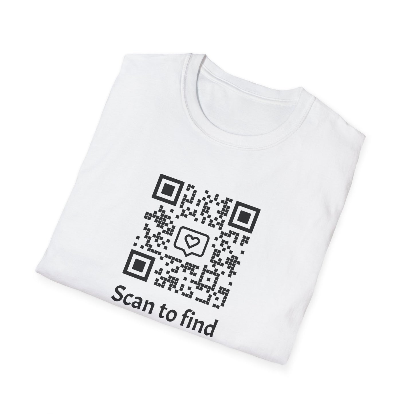 QR Code Unisex Softstyle T-Shirt - Show your social link