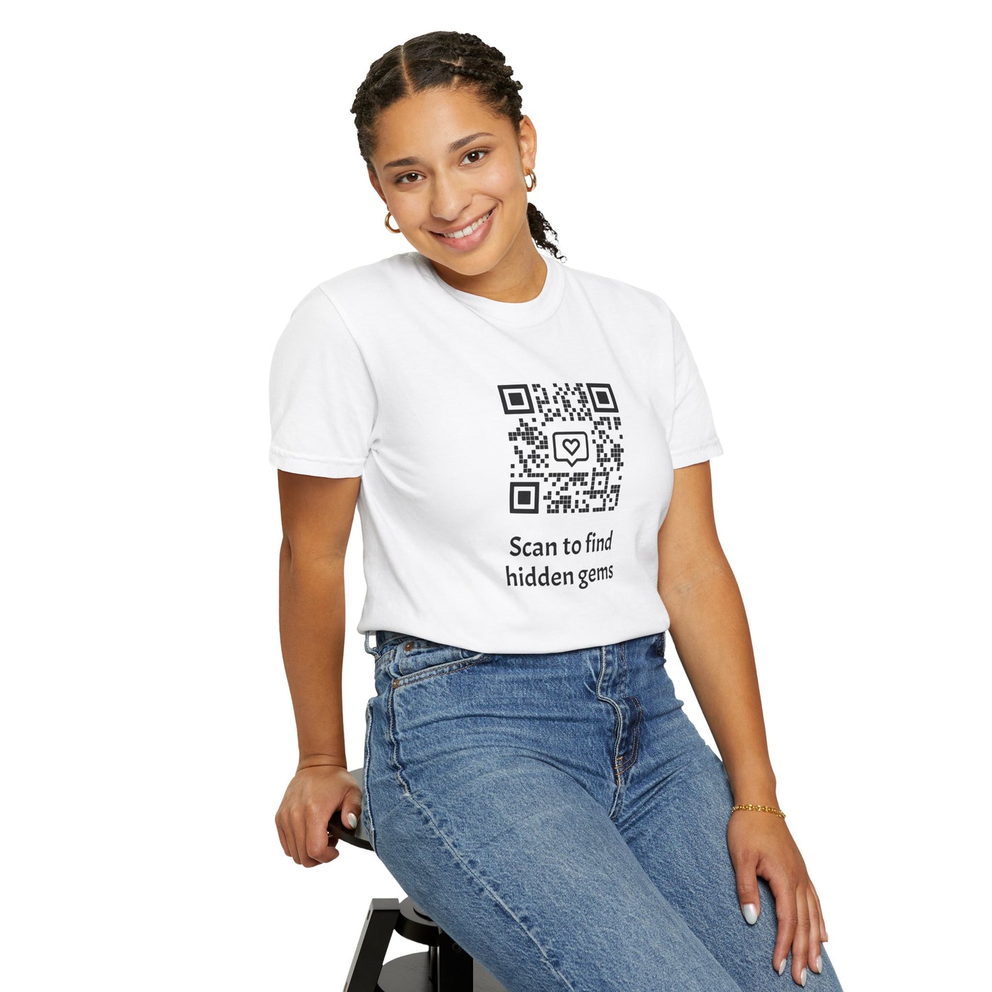 QR Code Unisex Softstyle T-Shirt - Show your social link
