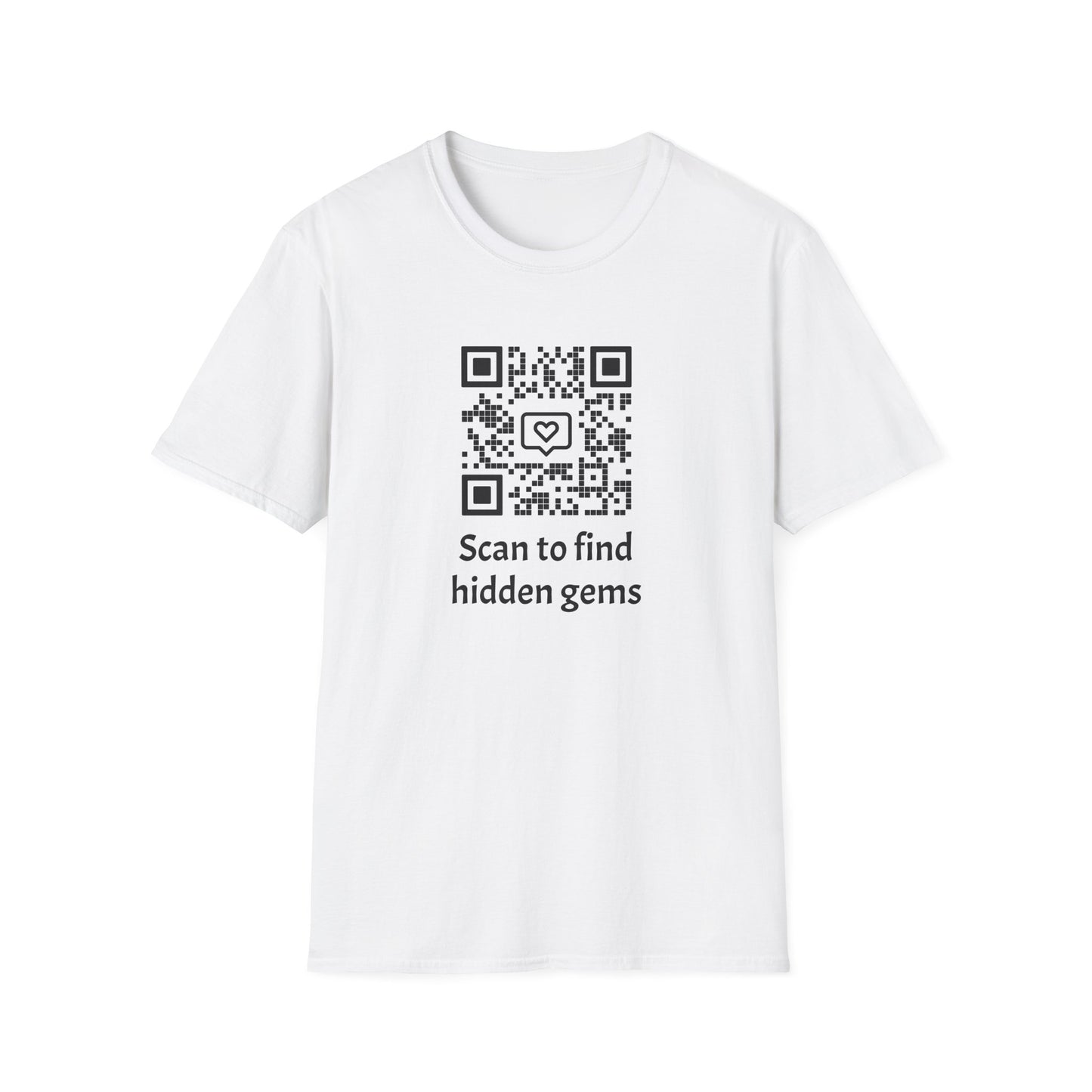 QR Code Unisex Softstyle T-Shirt - Show your social link